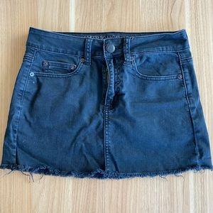 American eagle black denim skirt